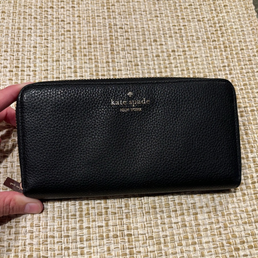 Kate spade black leather wallet